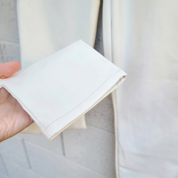 MOTHER | Faux Leather The Super Swooner in Wax On, Wax Off Egret Size 30 NEW - Picture 6 of 14